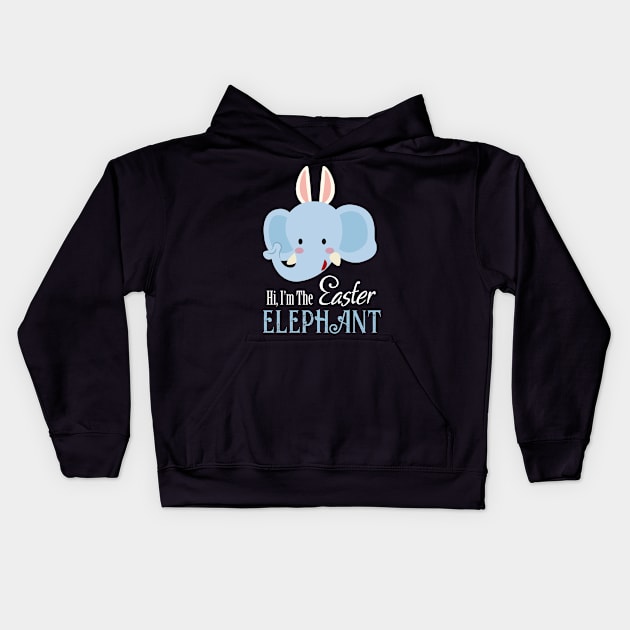 Cute And Bunny Elephant Easter Bunny Kids Hoodie by CarleyMichaels